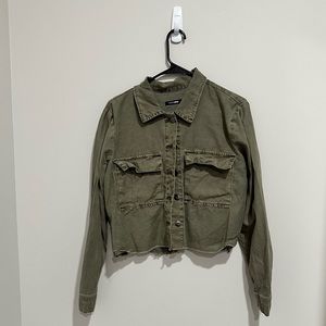 green army jacket cropped